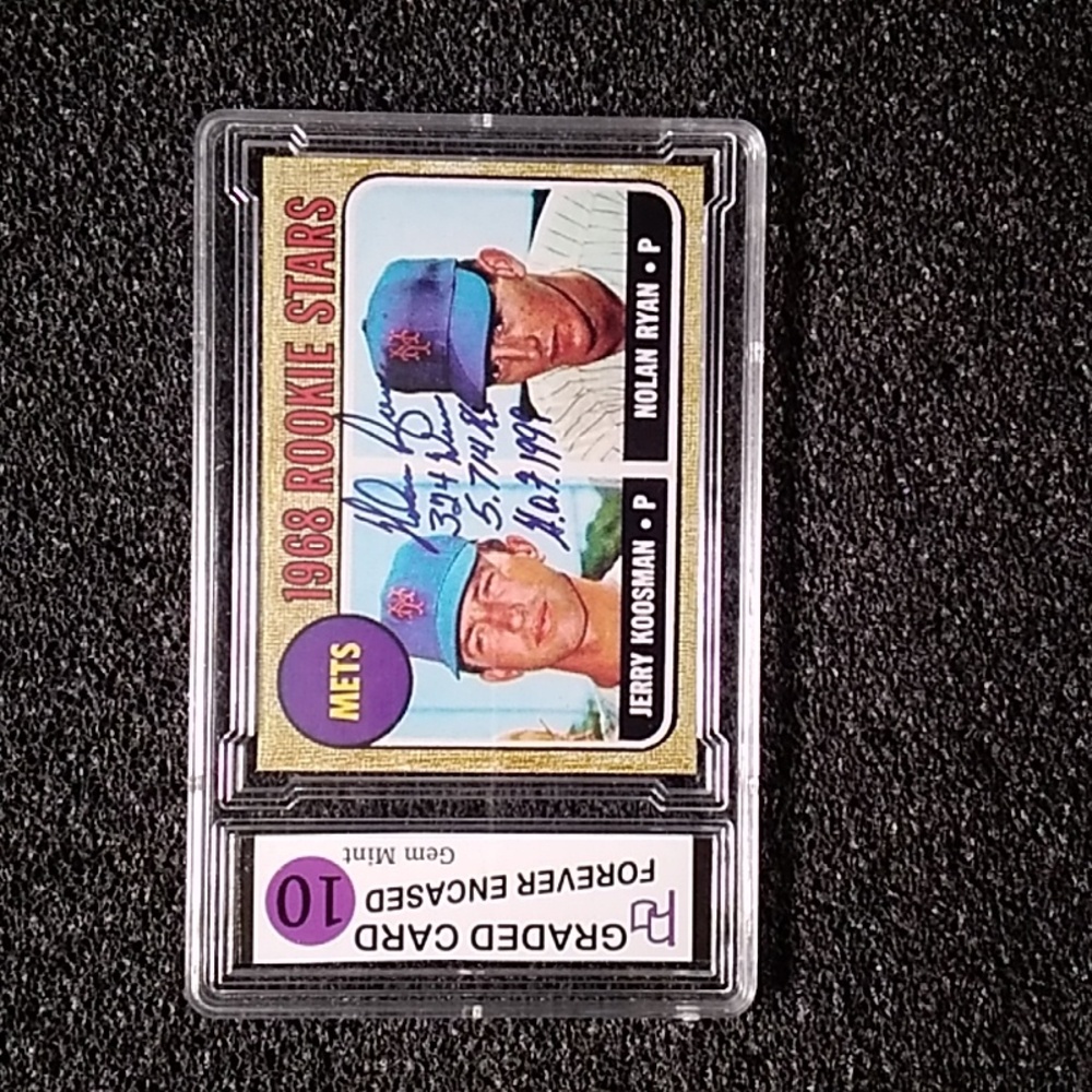 Nolan Ryan, Jerry Koosman HOF Baseball Autograph Rookie Card